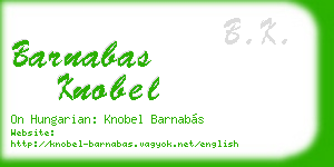 barnabas knobel business card